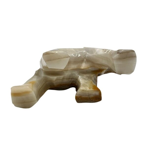 Vintage Elephant Onyx Hand Carved Stone Two Toned 5" L x 4" H x 2-1/4" W - Picture 7 of 7